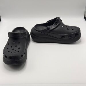 CROCS Black Classic Unisex Platform Clogs Shoes 8 W 6 M